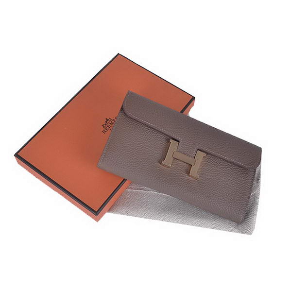 Cheap Fake Hermes Constance Long Wallets Khaki Calfskin Leather Gold - Click Image to Close